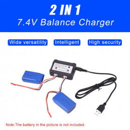 Chargeur double Lipo 7.4V...