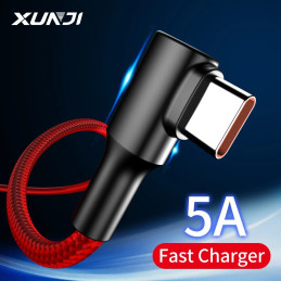 XUNJI – Câble USB 90° 5A...